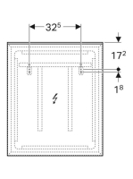 Geberit Xeno² tükör közvetlen vagy közvetett világítással 60x71 cm, szálcsiszolt 500.521.00.1