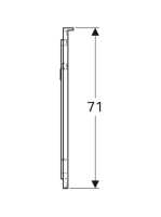 Geberit Xeno² tükör közvetlen vagy közvetett világítással 60x71 cm, szálcsiszolt 500.521.00.1
