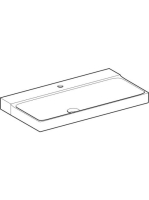 Geberit Xeno² mosdó 90x48 cm, csaplyukkal, túlfolyó nélkül, KeraTect bevonattal, fehér 500.531.01.1