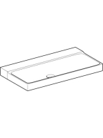 Geberit Xeno² mosdó 90x48 cm, csaplyuk és túlfolyó nélkül, KeraTect bevonattal, fehér 500.532.01.1