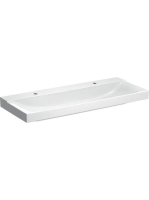 Geberit Xeno² mosdó 120x48 cm, 2 csaplyukkal, túlfolyó nélkül, KeraTect felület bevonattal 500.550.01.1