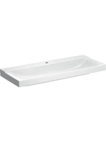 Geberit Xeno² mosdó 120x48 cm, csaplyukkal, túlfolyó nélkül, KeraTect bevonattal, fehér 500.551.01.1