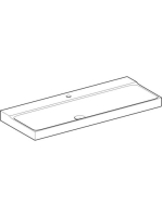 Geberit Xeno² mosdó 120x48 cm, csaplyukkal, túlfolyó nélkül, KeraTect bevonattal, fehér 500.551.01.1