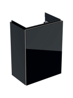 Geberit Acanto alsó szekrény kézmosóhoz, egy ajtóval 40 cm matt fekete/fényes fekete üveg (500.607.16.1)