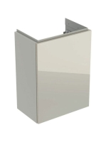 Geberit Acanto alsó szekrény kézmosóhoz, egy ajtóval 40 cm matt homokszürke/fényes homokszürke üveg (500.607.JL.2)