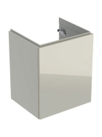 Geberit Acanto alsó szekrény kézmosóhoz, egy ajtóval 45 cm, matt homokszürke/fényes homokszürke üveg (500.608.JL.2)