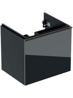 Geberit Acanto alsó szekrény mosdóhoz, egy fiókkal egy belső fiókkal 60 cm matt láva/fényes láva üveg (500.609.JK.2)