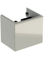 Geberit Acanto alsó szekrény mosdóhoz, egy fiókkal egy belső fiókkal 60 cm matt homokszürke/fényes homokszürke üveg (500.609.JL.2)