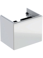Geberit Acanto alsó szekrény mosdóhoz, egy fiókkal egy belső fiókkal 65 cm magasfényű fehér/fényes fehér üveg (500.610.01.2)