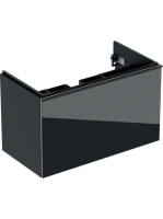 Geberit Acanto alsó szekrény mosdóhoz, egy fiókkal egy belső fiókkal 90 cm matt láva/fényes láva üveg (500.612.JK.2)