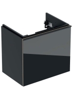 Geberit Acanto alsó szekrény mosdóhoz, egy fiókkal egy belső fiókkal rövidített kivitel 60 cm lakkozott matt láva/fényes láva üveg (500.614.JK.2)