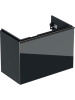 Geberit Acanto alsó szekrény mosdóhoz, egy fiókkal egy belső fiókkal rövidített kivitel 75 cm matt láva/fényes láva üveg (500.615.JK.2)