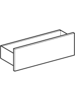 Geberit Acanto fali polc 45x14.8 cm, csillogó fekete 500.617.16.1
