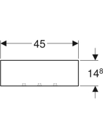 Geberit Acanto fali polc 45x14.8 cm, csillogó fekete 500.617.16.1