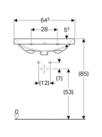 Geberit Acanto mosdó 65x48,2 cm 500621012 (500.621.01.2)