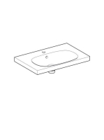 Geberit Acanto mosdó pakolófelülettel 75x48,2 cm 500622012 (500.622.01.2)