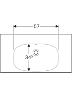 Geberit Acanto mosdó pakolófelületekkel 90x48,2 cm 500624012 (500.624.01.2)