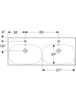 Geberit Acanto dupla mosdó 120x48,2 cm 500627012 (500.627.01.2)