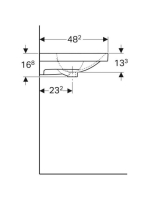 Geberit Acanto dupla mosdó 120x48,2 cm 500628012 (500.628.01.2)