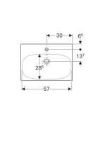 Geberit Acanto mosdó rövidített kivitel 60x42,2cm 500631012 (500.631.01.2)