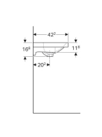 Geberit Acanto mosdó rövidített kivitel 60x42,2cm 500631012 (500.631.01.2)