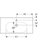Geberit Acanto mosdó rövidített kivitel 90x42,2 cm 500633012 (500.633.01.2)