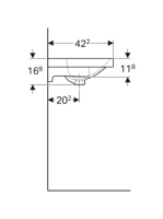 Geberit Acanto mosdó rövidített kivitel 90x42,2 cm 500633012 (500.633.01.2)