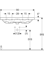Geberit Acanto mosdó rövidített kivitel 90x42,2 cm 500634012 (500.634.01.2)