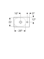 Geberit Acanto kézmosó 40x25 cm 500635012 (500.635.01.2)