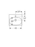 Geberit Acanto kézmosó 45x38,2 cm 500636012 (500.636.01.2)