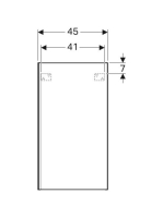 Geberit Acanto faliszekrény egy ajtóval 45x82 cm, magasfényű fehér 500.639.01.2