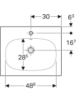 Geberit Acanto mosdó szekrényhez 60x48 cm 500640012 (500.640.01.2)