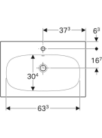 Geberit Acanto mosdó szekrényhez 75x48 cm 500641012 (500.641.01.2)