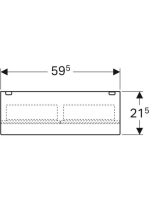 Geberit Acanto tükrös szekrény 60x83 cm, fakó tölgy 500.644.00.2