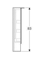 Geberit Acanto tükrös szekrény 60x83 cm, fakó tölgy 500.644.00.2