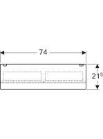 Geberit Acanto tükrös szekrény 75x83 cm, fakó tölgy 500.645.00.2