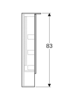 Geberit Acanto tükrös szekrény 75x83 cm, fakó tölgy 500.645.00.2