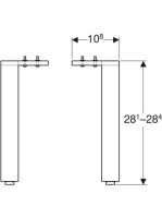 Geberit Acanto lábkészlet 28,1x9,3 cm 500.658.00.2