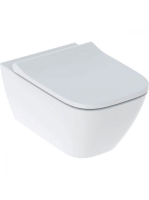 Geberit Smyle Square fali WC csésze 35x54 cm zárt forma, Rimfree kivitel, antibakteriális ülőkével, fehér 500.683.00.2