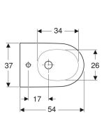 Geberit ONE bidé, zárt forma, 54cm 500.690.01.1