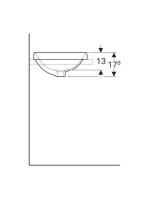 Geberit VariForm beépíthető mosdó, kerek, túlfolyóval 500700012 (500.700.01.2)