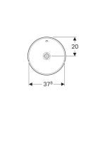 Geberit VariForm beépíthető mosdó, kerek, túlfolyóval 500700012 (500.700.01.2)