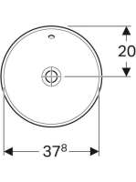 Geberit VariForm kerek beépíthető mosdó 40 cm, fehér 500.701.01.2 (500701012)