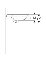 Geberit VariForm beépíthető mosdó, kerek, csaplyuk-peremmel, túlfolyó nélkül 500.707.01.2 (500707012)