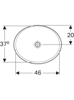 Geberit VariForm 50 cm beépíthető mosdó, ovális, túlfolyó nélkül 500.710.01.2