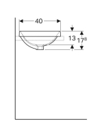 Geberit VariForm beépíthető mosdó 55 cm, ovális, túlfolyóval 500.716.01.2 (500716012)