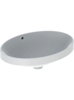 Geberit VariForm beépíthető mosdó 55 cm, ovális, túlfolyóval, alul mázas 500.717.01.2 (500717012)