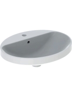 Geberit VariForm beépíthető mosdó 55 cm, ovális, csaplyuk-peremmel, túlfolyóval, alul mázas 500.721.01.2 (500721012)