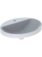 Geberit VariForm beépíthető mosdó 55 cm, ovális, csaplyuk-peremmel, túlfolyó nélkül 500.722.01.2