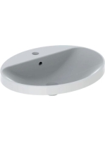 Geberit VariForm beépíthető mosdó 60 cm, ovális, csaplyuk-peremmel, túlfolyóval 500.725.01.2